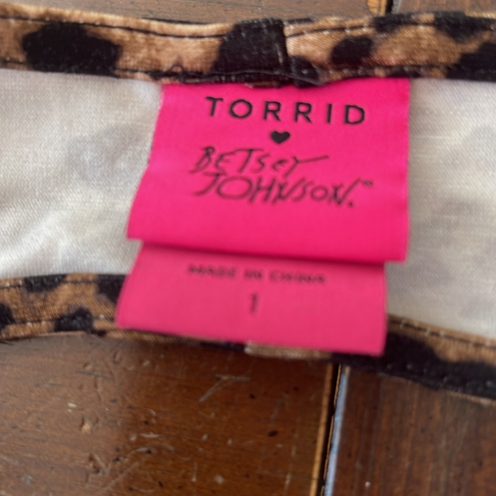 NWT Torrid Betsy Johnson Leopard Ponte A Line Dress Sz 1 1 X 14-16 - Picture 3 of 6